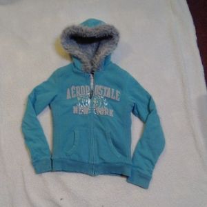 ***AEROPOSTALE FULL ZIP UP HOODIE(FUR LINED)***